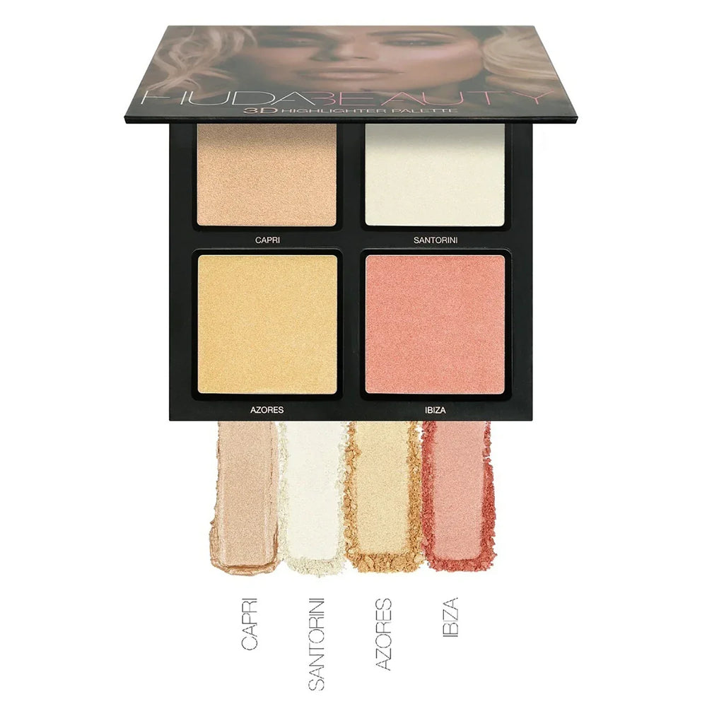 HUDA BEAUTY 3D HIGH LIGHTER PALETTE PINK SANDS EDITION PC Default Title - MamasJan Makeup