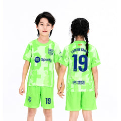 LAMINE YAMAL 2PC FOOT-BALL JERSEY GREEN IRS-26 2-3 YEAR 004 13-14 YEAR - MamasJan KidsWear