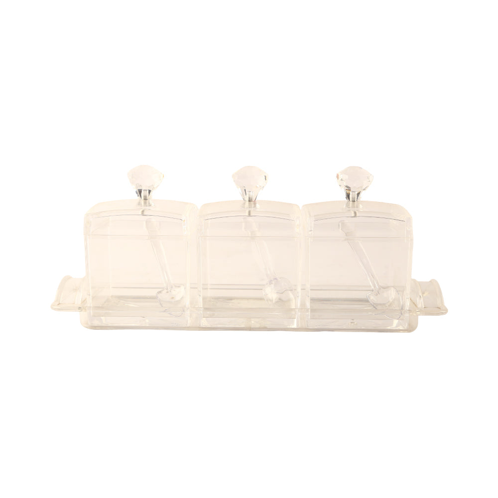 JAM POT SET 3PC ACRYLIC IR F2910 Default Title - MamasJan Crockery