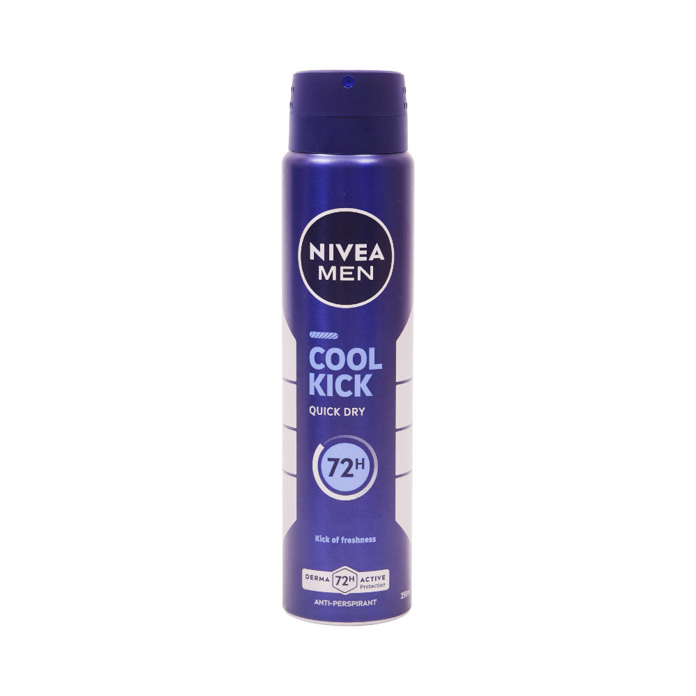 NIVEA MEN DEODORANT COOL KICK QUICK DRY 72H 250 ML Default Title - MamasJan perfumes