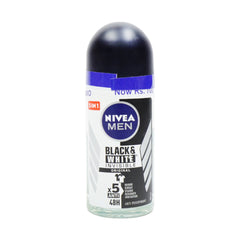 NIVEA MEN ROLL ON BLACK & WHITE INVISIBLE ORIGINAL 72H 50 ML Default Title - MamasJan Grocery Nonfood