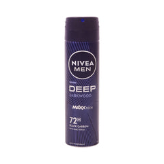 NIVEA MEN SPRAY DEEP BLACK CARBON DARK WOOD 48H 150 ML Default Title - MamasJan perfumes