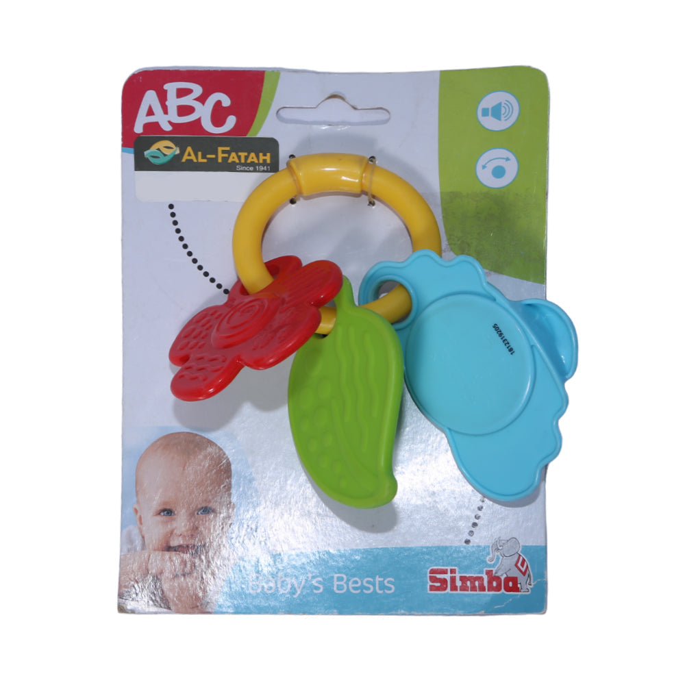 104010176 ABC ELEPHANT RING RATTLE AKDM Default Title - MamasJan Toys