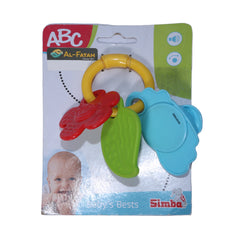 104010176 ABC ELEPHANT RING RATTLE AKDM Default Title - MamasJan Toys