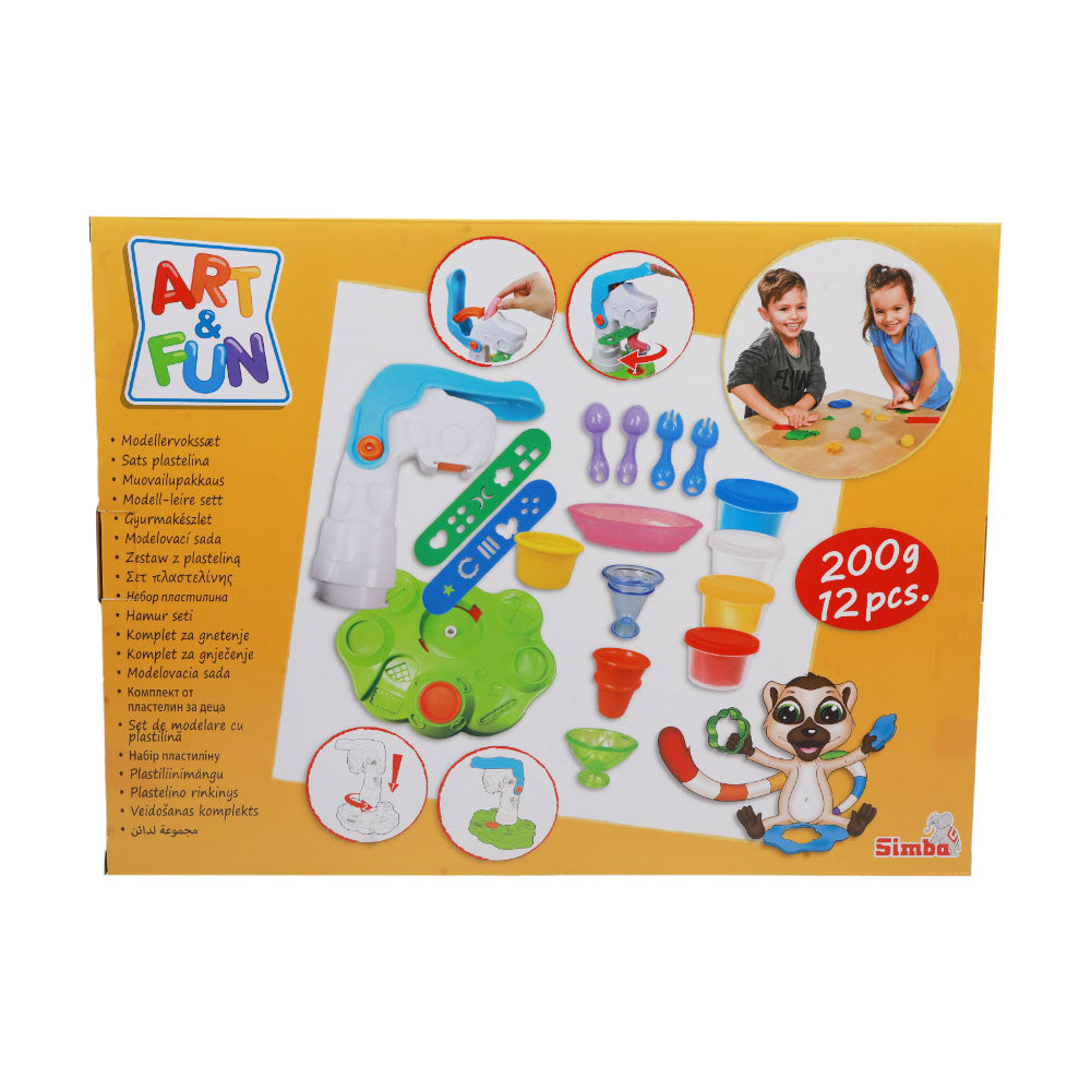 106329788 SIMBA ART & FUN PLAY DOUGH 12PC 200G Default Title - MamasJan Toys