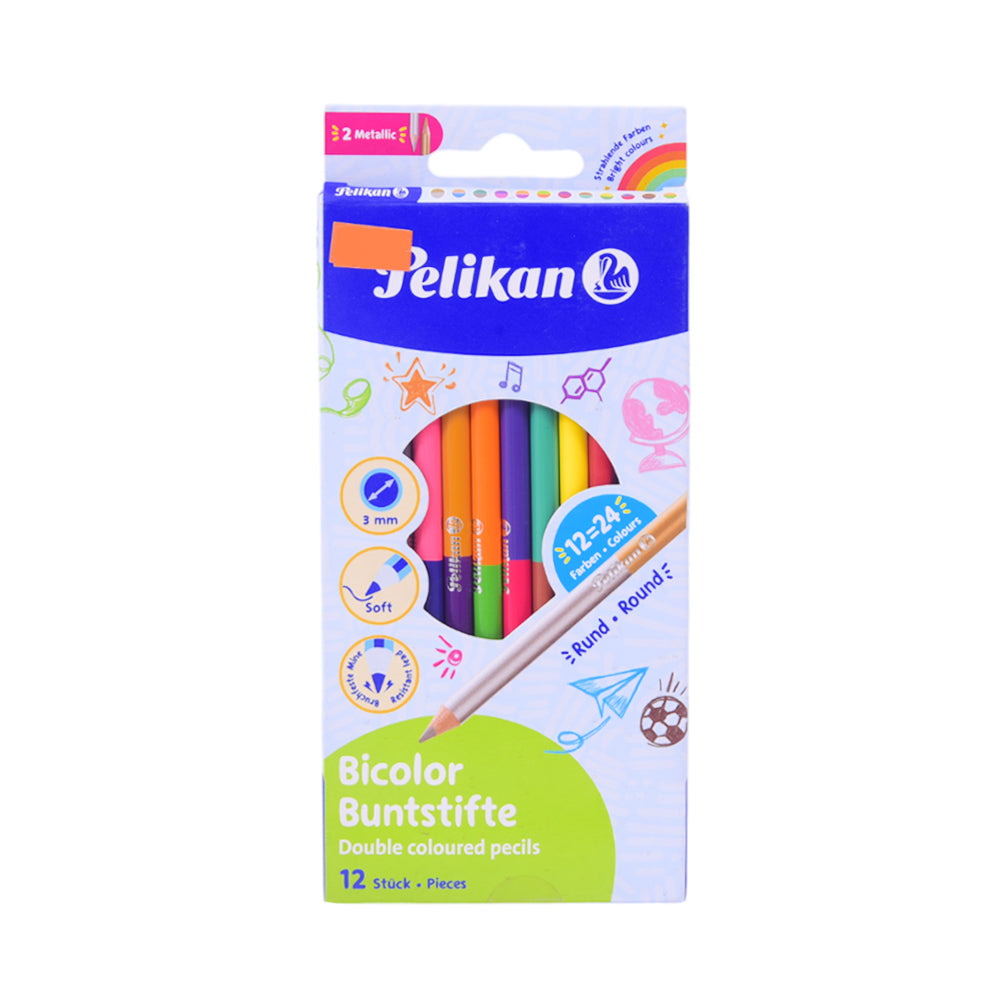 700146 PELIKAN COLORED PENCIL BICOLOR 1224 Default Title - MamasJan Toys