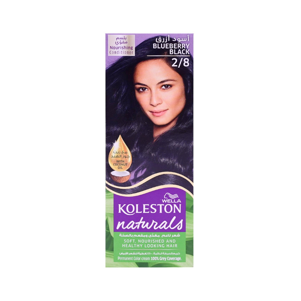 WELLA HAIR COLOR KOLESTON NATURALS 2/8 BLUEBERRY BLACK 110 M Default Title - MamasJan haircare