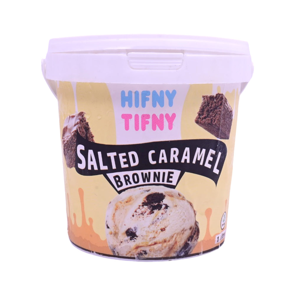 HIFNY TIFNY SALTED CARAMEL BROWNIE ICE CREAM 1LTR Default Title - MamasJan Grocery Food