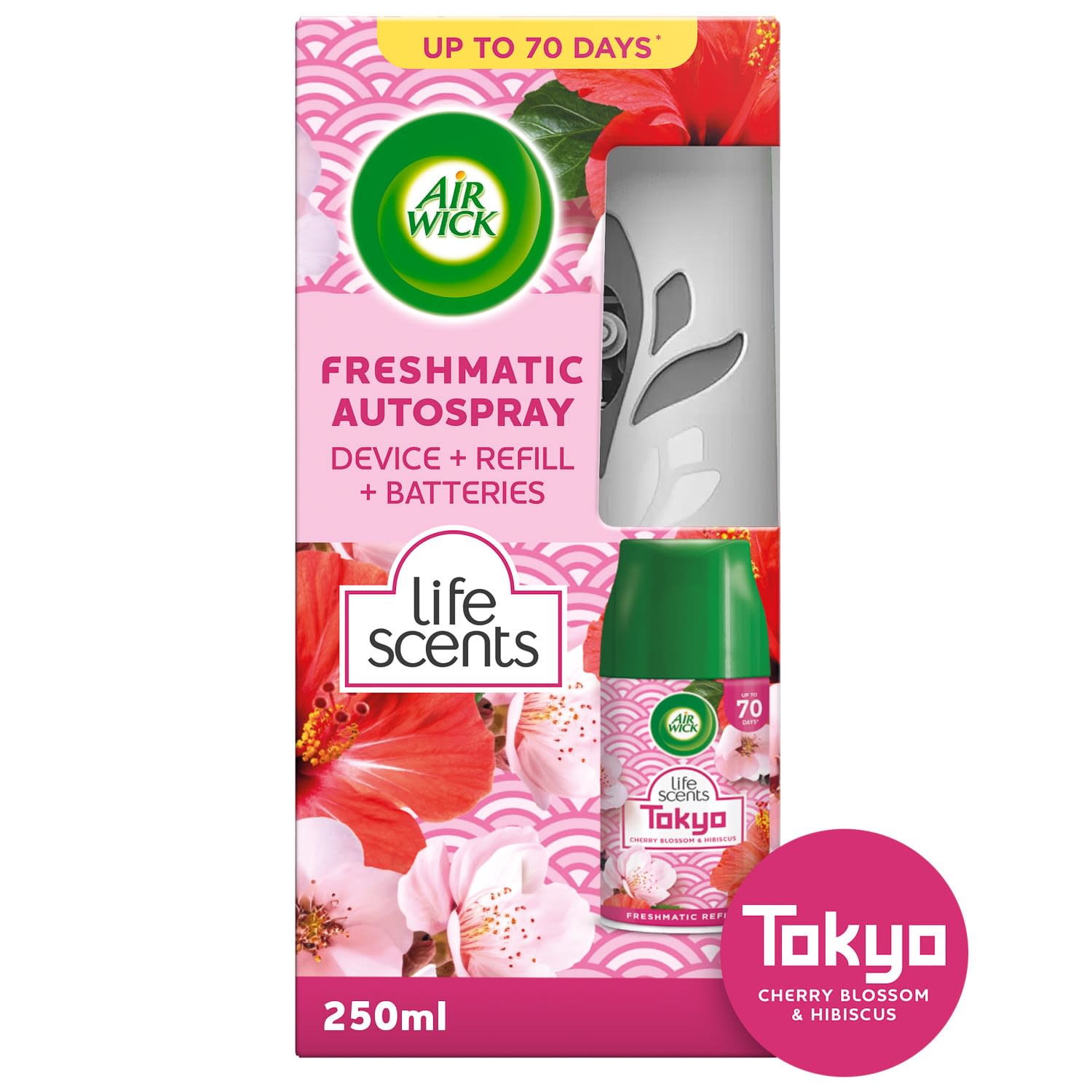 Air Wick Freshmatic Machine Refill Tokyo Cherry Blossom Hibiscus 250Ml