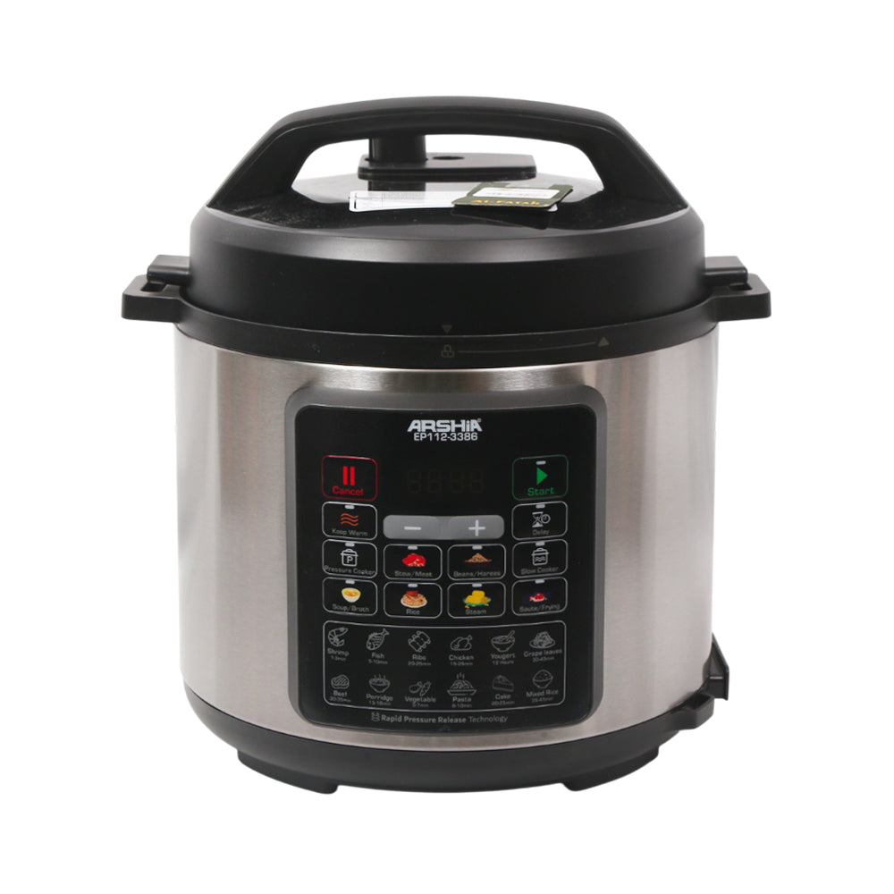 ARSHIA PRESSURE COOKER DIGITAL 6 LTR EP112/3386 Default Title - MamasJan Electronics