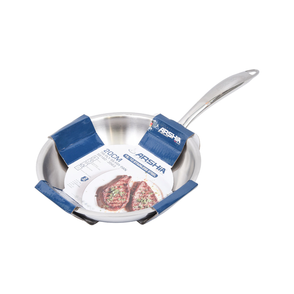 FRY PAN ARSHIA STEEL 20 CM SS160/3563 Default Title - MamasJan Crockery