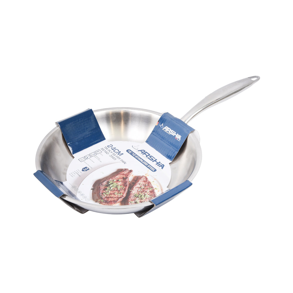 FRY PAN ARSHIA STEEL 24 CM SS160/3565 Default Title - MamasJan Crockery