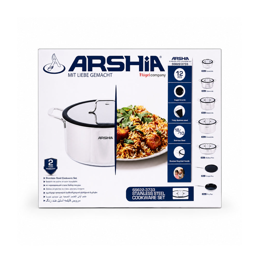DAGCHI SET 12PC ARSHIA SS622/3733 Default Title - MamasJan Crockery