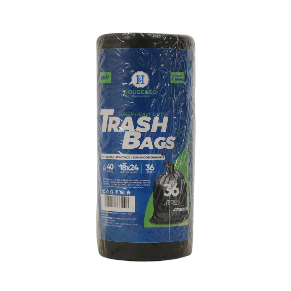 HOUSE & CO TRASH BAG SMALL (18X24) 40PCS-40 LITERS Default Title - MamasJan Grocery Nonfood