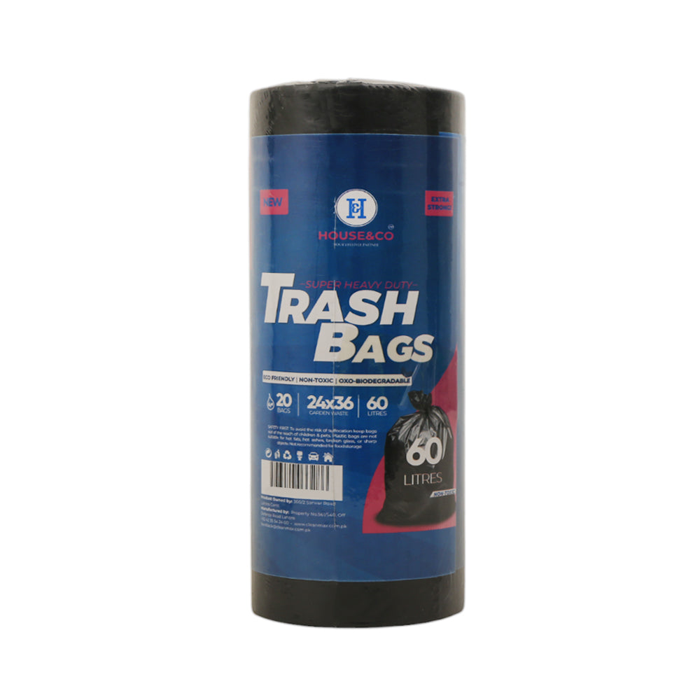HOUSE & CO TRASH BAG LARGE (24X36) 20PCS-60 LITERS Default Title - MamasJan Grocery Nonfood