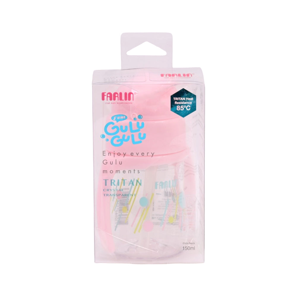 FARLIN TRITAN CRYSTAL TRANSPARENT WIDE NECK 150 ML 10019-15 Default Title - MamasJan Baby Maternity Care