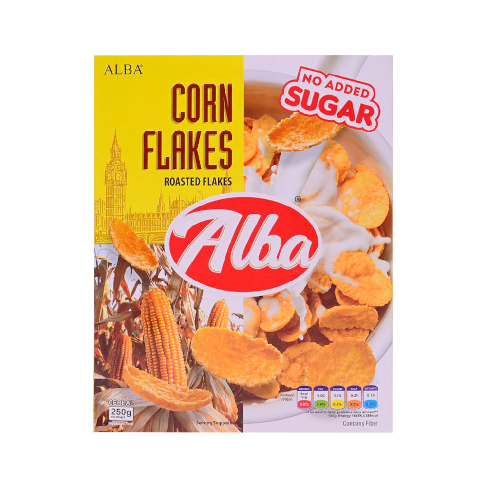 ALBA CEREAL CORN FLAKES NO ADDED SUGAR 250 GM Default Title - MamasJan Grocery Food