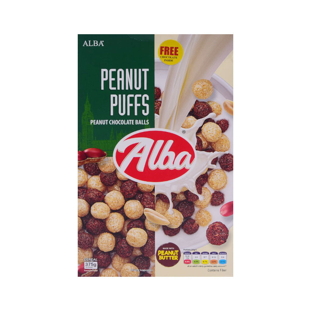 ALBA CEREAL PEANUT PUFFS CHOCOLATE BALLS 375 GM Default Title - MamasJan Grocery