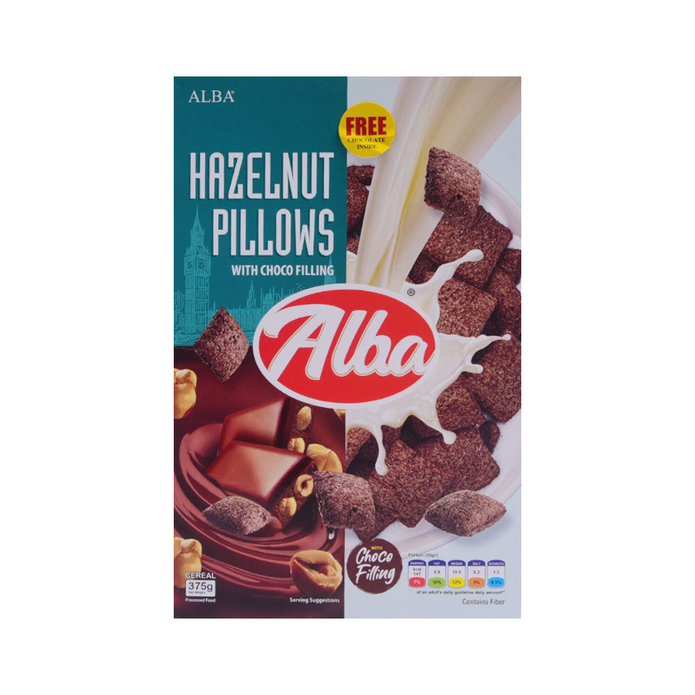 ALBA CEREAL HAZELNUT PILLOWS WITH CHOCOLATE FILLING 375 GM Default Title - MamasJan Grocery