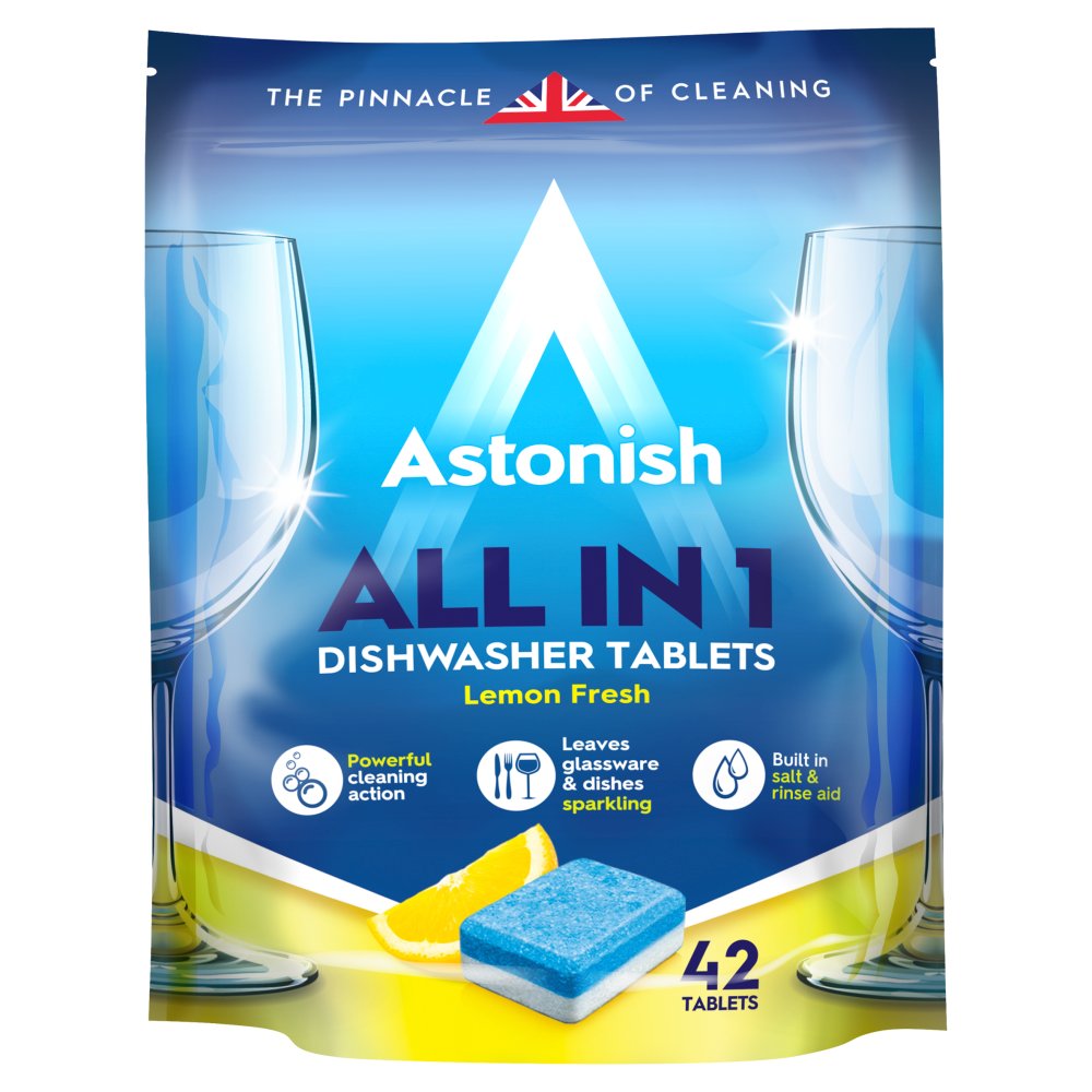 ASTONISH DISHWASHER TABLETS LEMON FRESH 42PC 840 GM Default Title - MamasJan Grocery Nonfood
