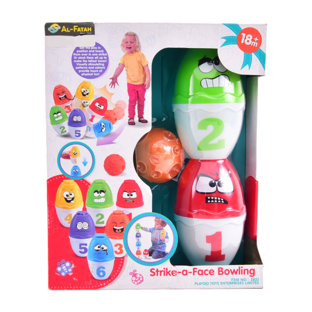 2833 PLAY GO STRIKE A FACE BOWLING GAME H.B Default Title - MamasJan Toys
