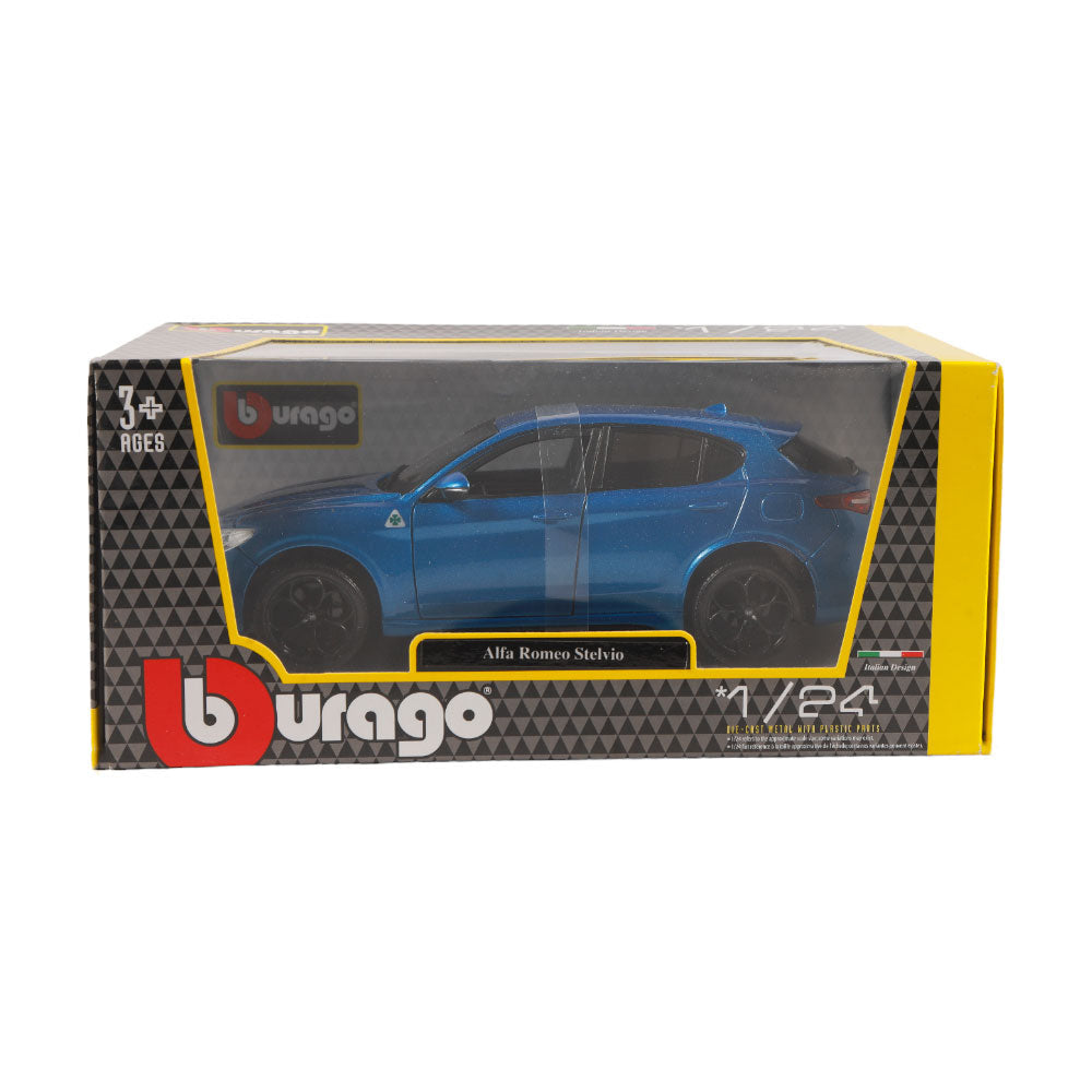 21086 BURAGO DIE CAST ALFA ROMEO STELVIO RED Default Title - MamasJan Toys