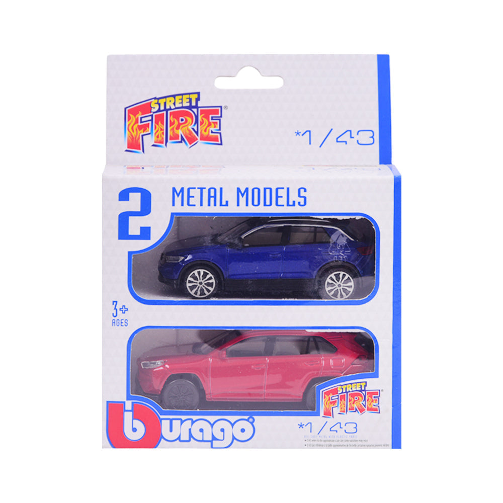 30002 BURAGO DIE CAST STREET FIRE 2PCS CAR Default Title - MamasJan Toys