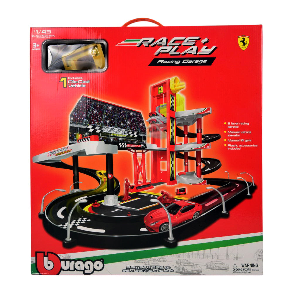 30197 BURAGO FERRARI RACING CARAGE BASIC Default Title - MamasJan Toys
