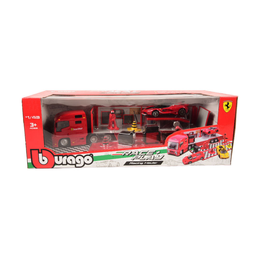 31202 BURAGO FERRARI RACING HAULER PC Default Title - MamasJan Toys