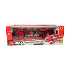 31202 BURAGO FERRARI RACING HAULER PC Default Title - MamasJan Toys