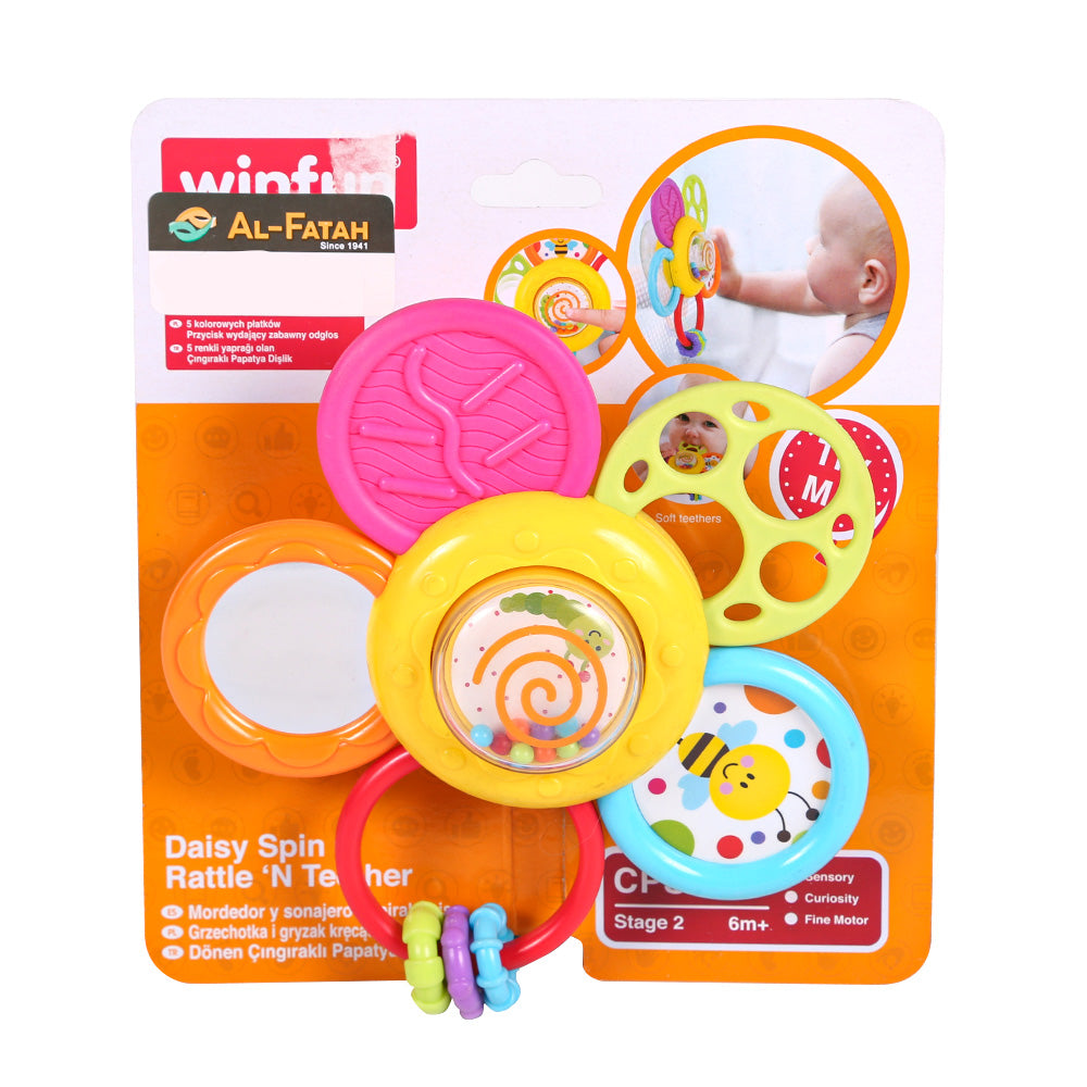 0776 WIN FUN SPIN RATTLE TEETHER BASIC Default Title - MamasJan Toys