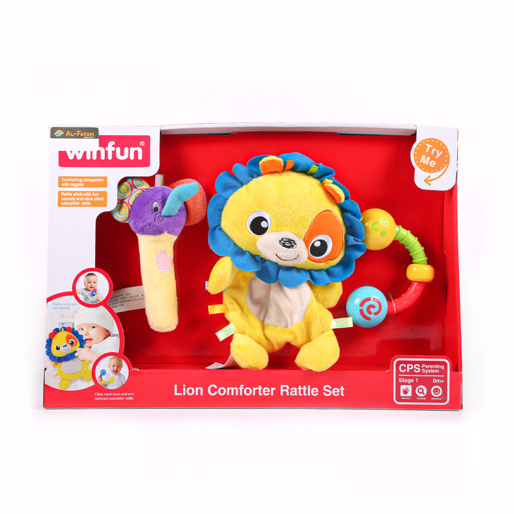 3028-NL WF LION COMFORTER RATTLE SET Default Title - MamasJan Toys