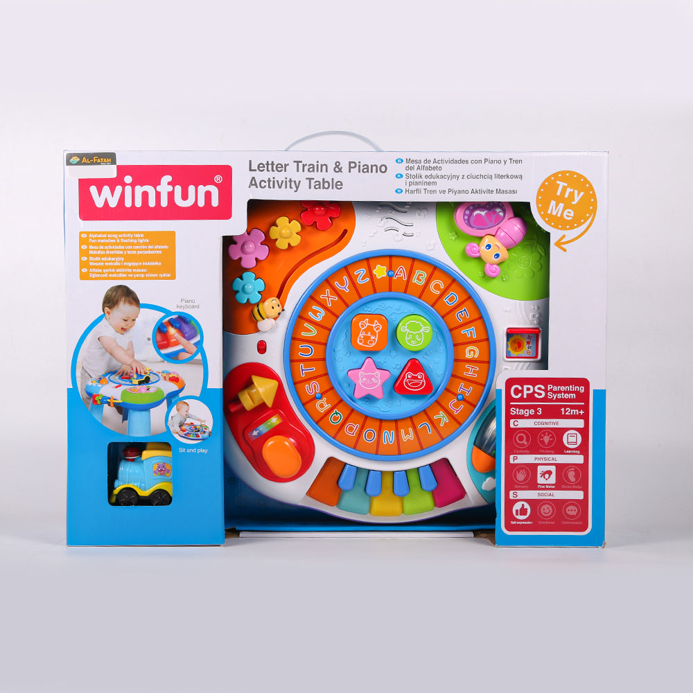 0801 WIN FUN TABLE TRAIN PIANO ACT Default Title - MamasJan Toys