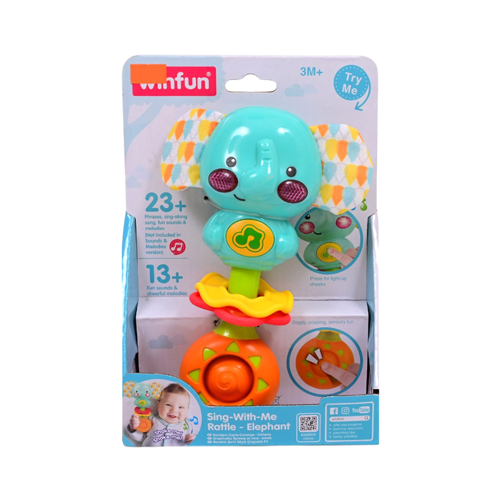 251204 WF SING WITH ME RATTLE ELEPHANT A.I Default Title - MamasJan Toys