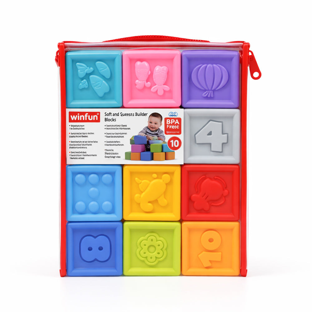 250205 WF SOFT SQUEEZY BUILDER BLOCKS A.I Default Title - MamasJan Toys