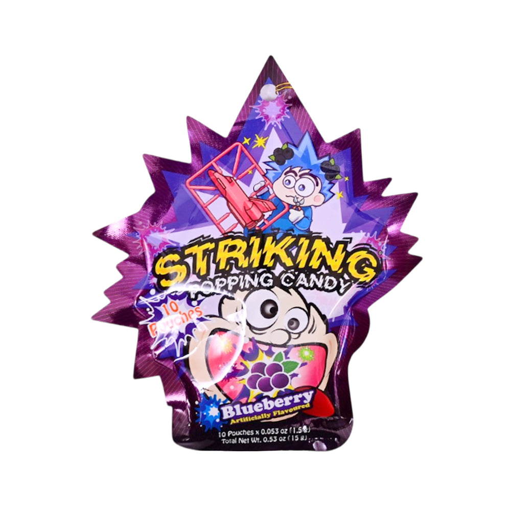 STRIKING POPPING CANDY BLUEBERRY FLAVOUR 15GM Default Title - MamasJan Grocery Food