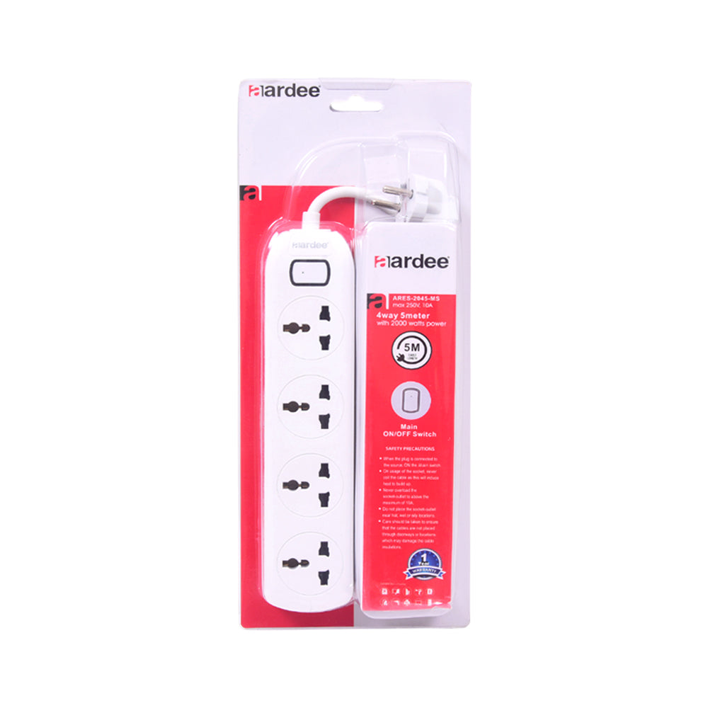 AARDEE EXTENSION ARES-2045 ECO 4W5M EXTENSION SOCKET Default Title - MamasJan Grocery Nonfood