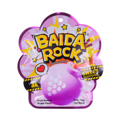BAIDA ROCK POPPING CANDY LOLLIPOP GRAPE 16 GM Default Title - MamasJan GroceryFoods