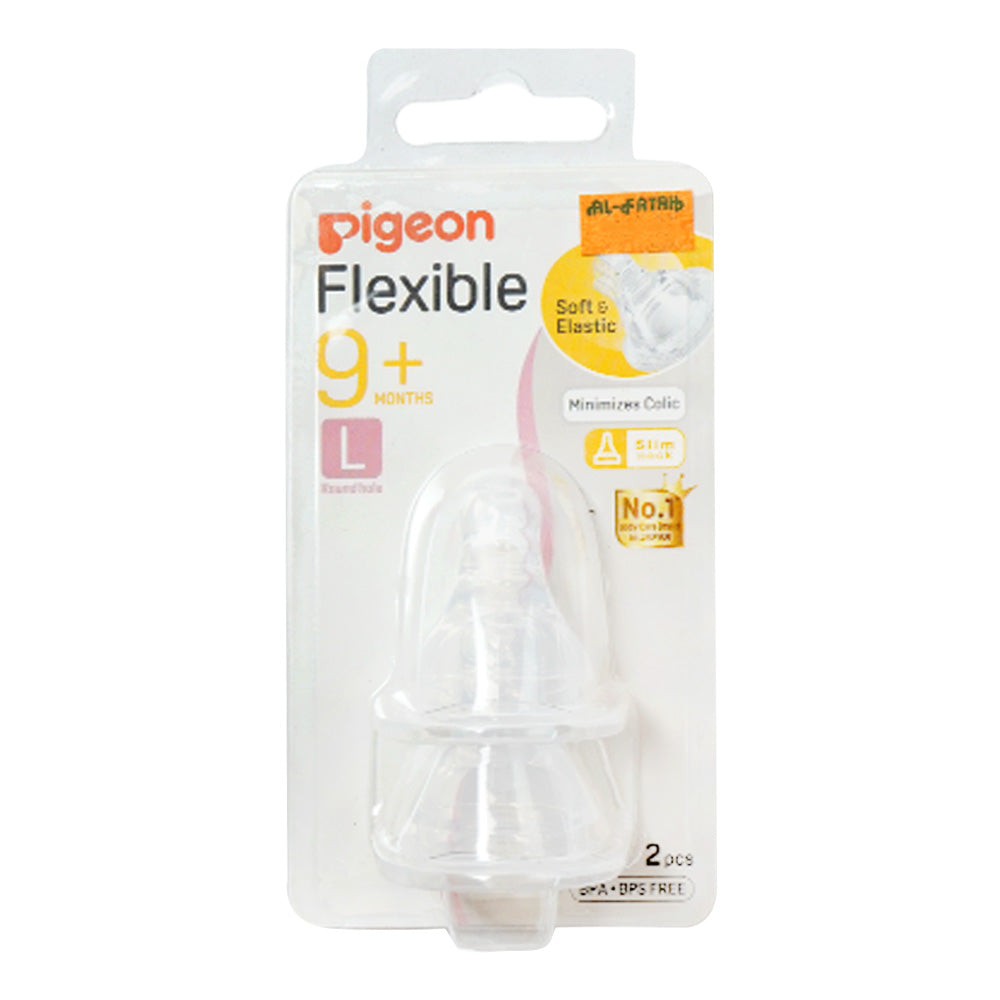 PIGEON FLEXIBLE NIPPLE WIDE NECK 9+ B212 Default Title - MamasJan Grocery Nonfood