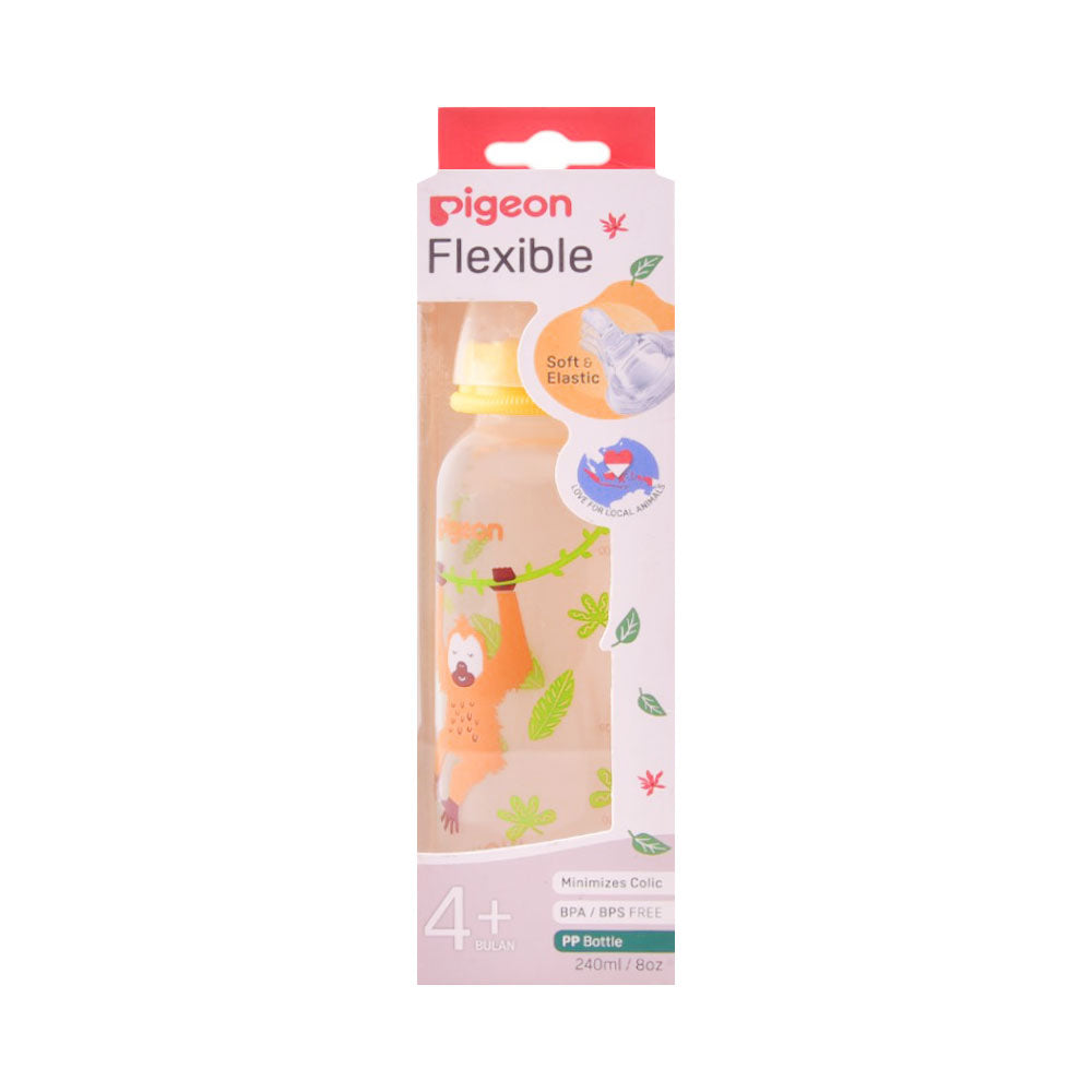 PIGEON BABY FEEDING BOTTLE FLEXIBLE 4+240 ML 79406 Default Title - MamasJan Grocery Nonfood