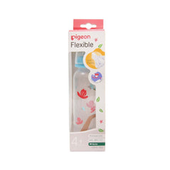 PIGEON FEEDING BOTTLE FLEXIBLE SOFT ELASTIC 4M+ 240 ML 79407 Default Title - MamasJan Grocery Non Foods
