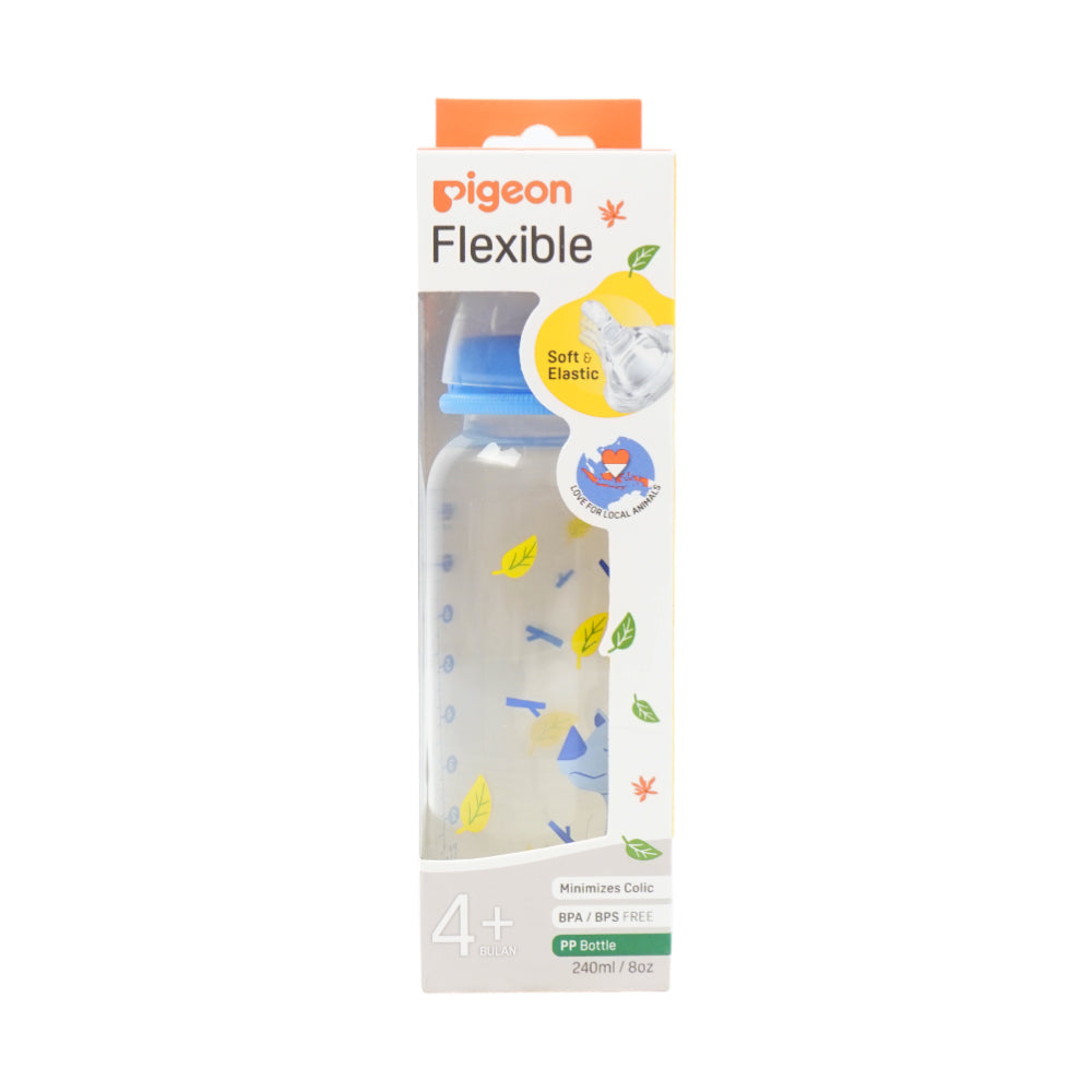 PIGEON BABY FEEDING BOTTLE FLEXIBLE 4M+240 ML 79408 Default Title - MamasJan Grocery Nonfood