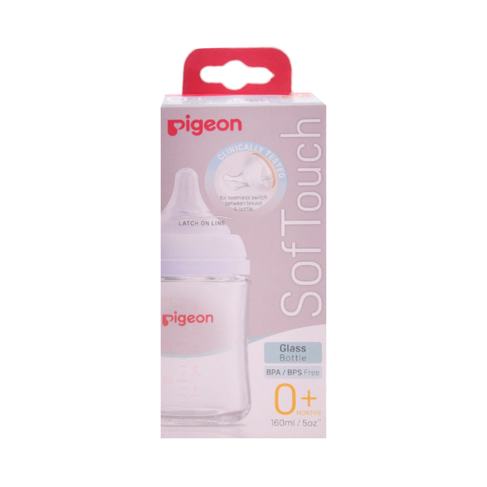 PIGEON SOFTOUCH GLASS FEEDER 0+MONTHS 160 ML 79436 Default Title - MamasJan Grocery Nonfood