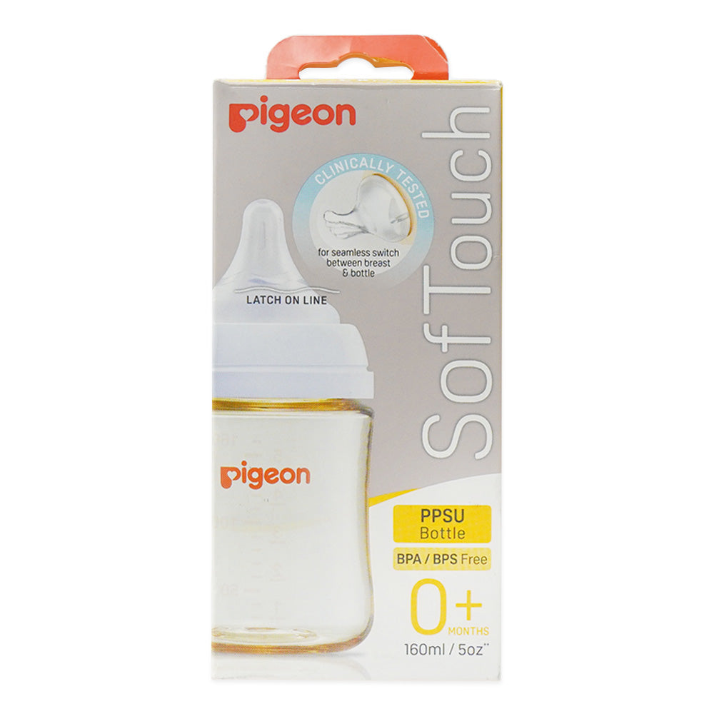 PIGEON FEEDING BOTTLE 0M+ SOFT TOUCH BPA FREE 160 ML 79438 Default Title - MamasJan Grocery Nonfood