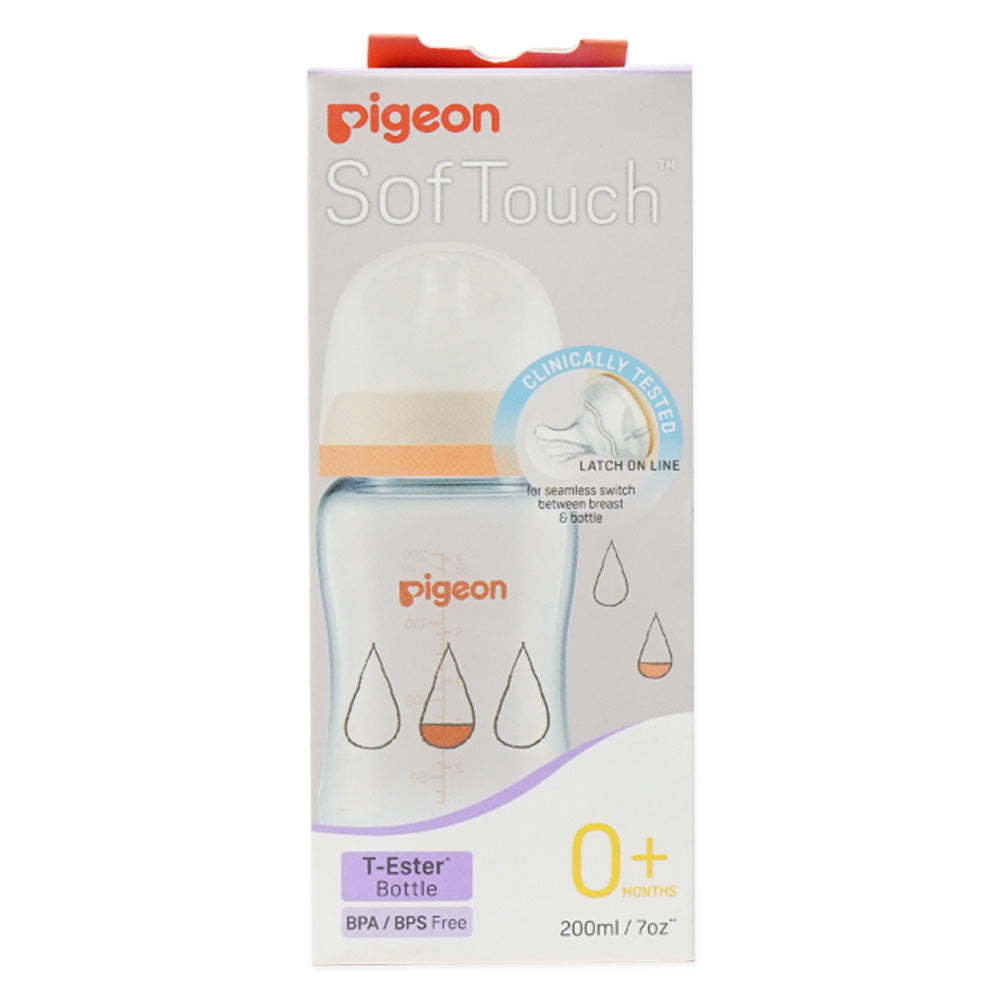 PIGEON BABY FEEDING BOTTLE SOFTOUCH 0M+200 ML 79448 Default Title - MamasJan Grocery Nonfood