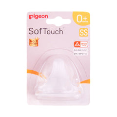 PIGEON SOFTOUCH NIPPLE 0+MONTH 1PCS NO 79461 Default Title - MamasJan Grocery Nonfood