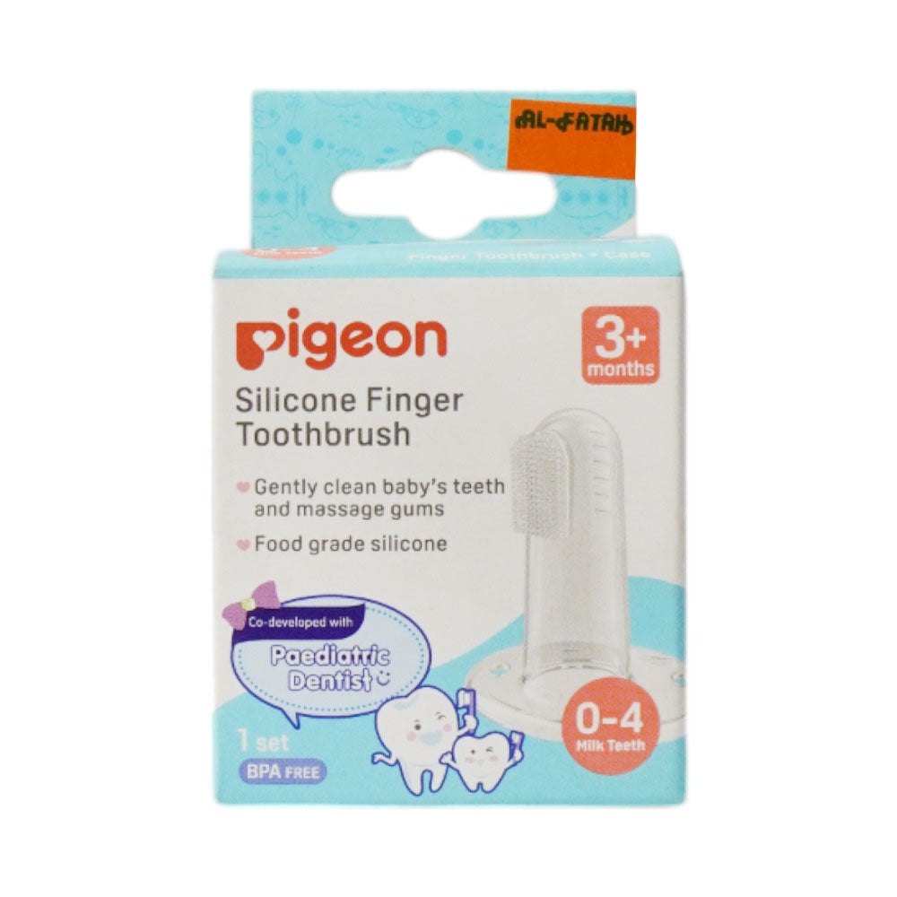 PIGEON TOOTH BRUSH SILICONE FINGER 3M+ BPA FREE 79591 Default Title - MamasJan Grocery Nonfood