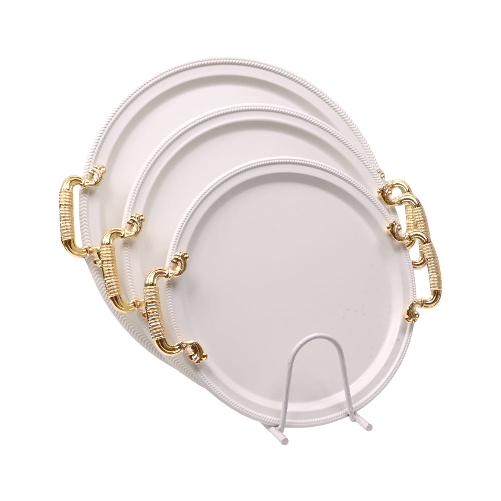 TRAY SET 3PC STEEL IR ZS744-3 Default Title - MamasJan Crockery