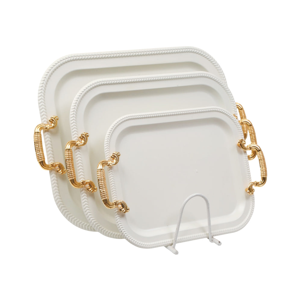TRAY SET 3PC STEEL IR ZS746-3 Default Title - MamasJan Crockery