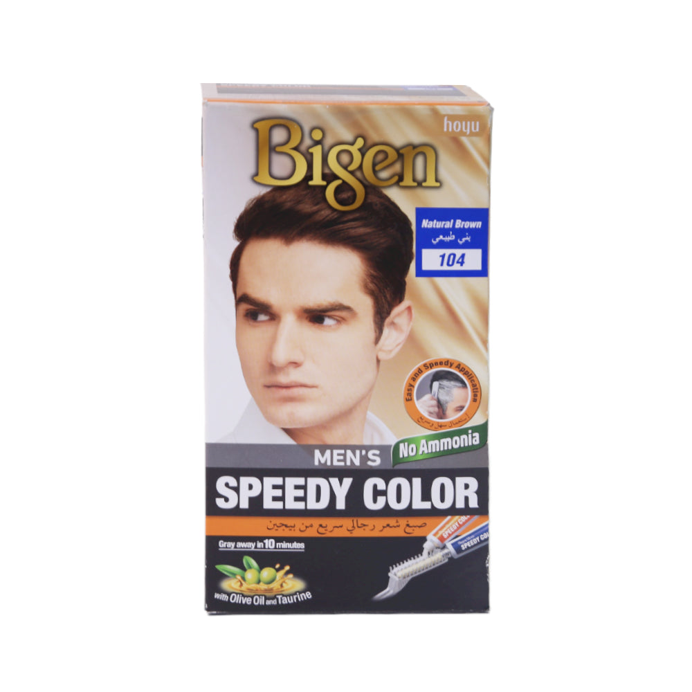 BIGEN MENS SPEEDY HAIR COLOR NATURAL BROWN 104 Default Title - MamasJan haircare